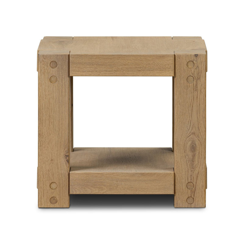 Emmer End Table - Aged Smoked Oak