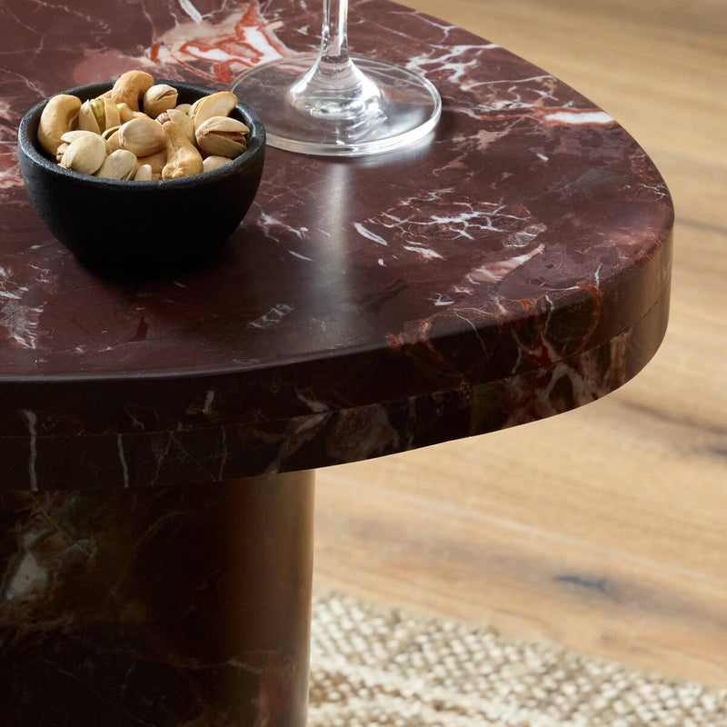 Zion End Table - Merlot Marble