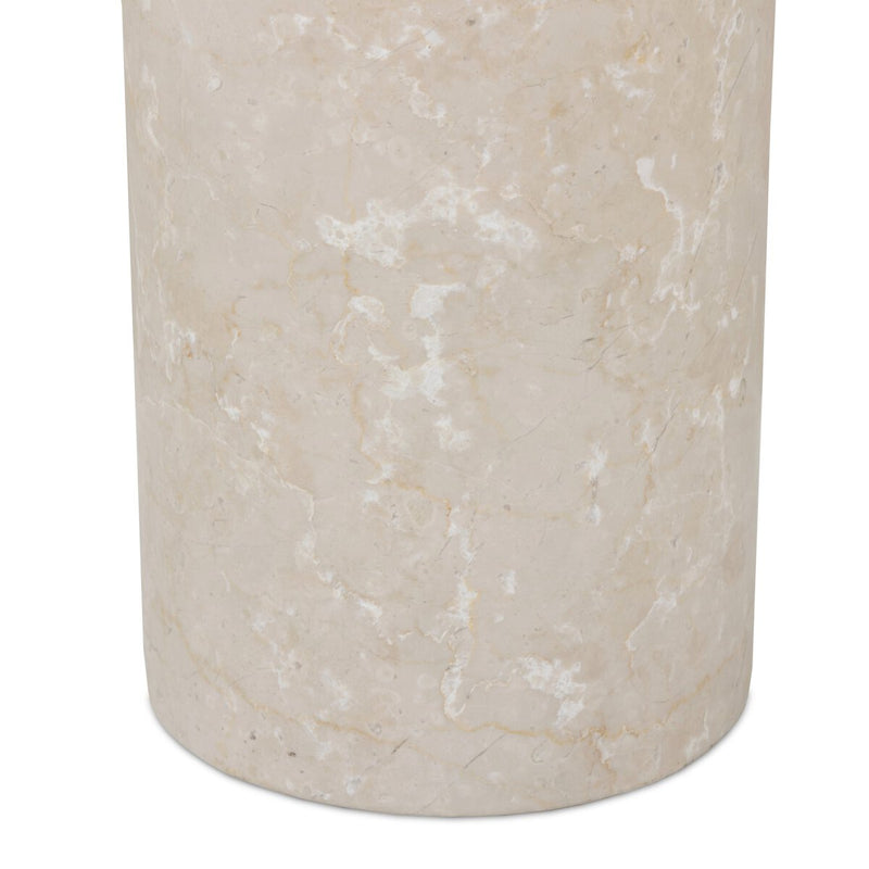 Zion End Table - Cream Marble