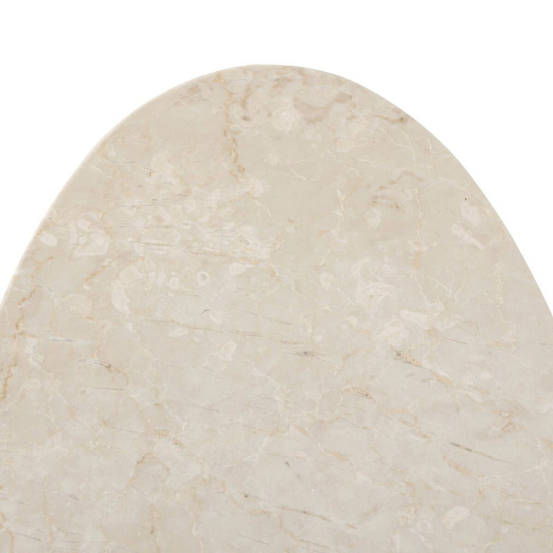 Zion End Table - Cream Marble