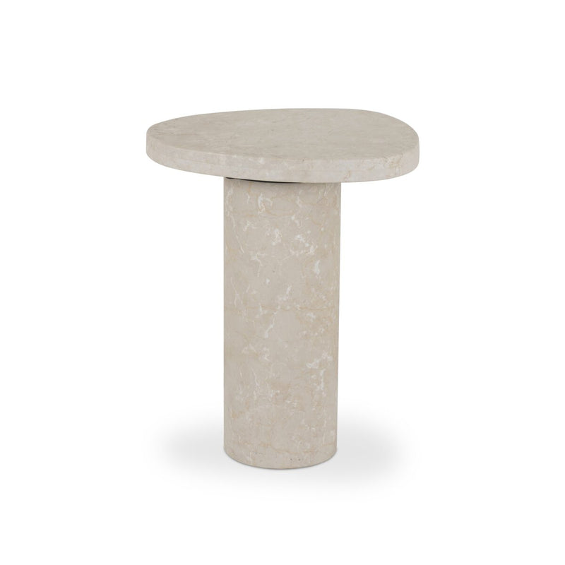 Zion End Table - Cream Marble