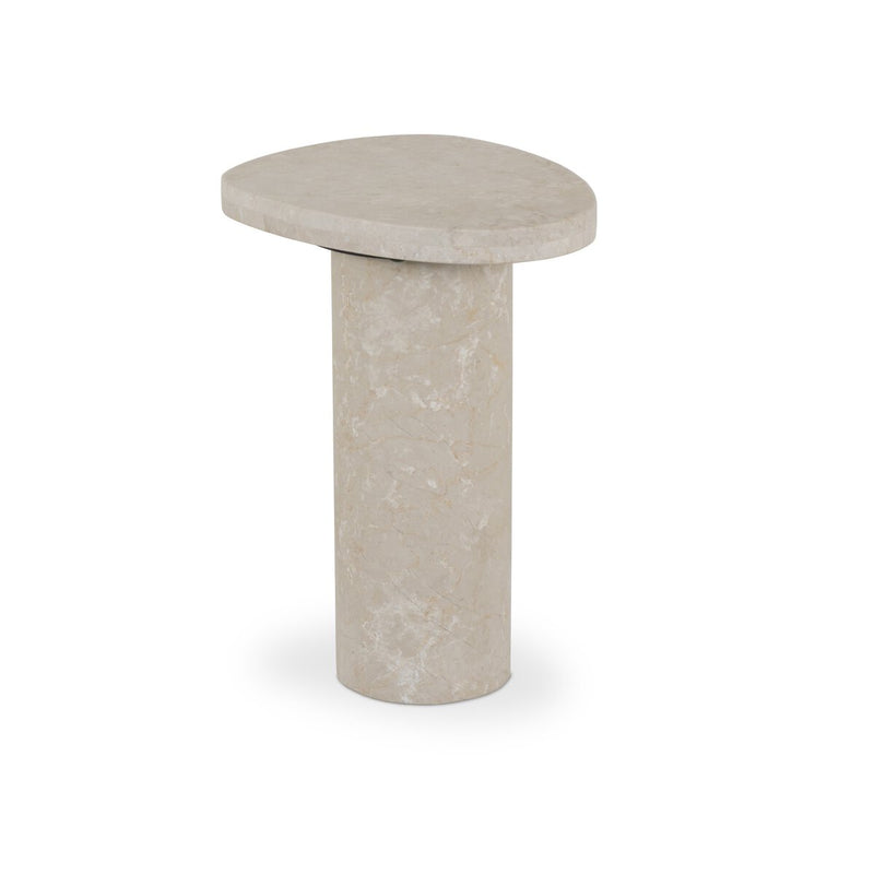 Zion End Table - Cream Marble
