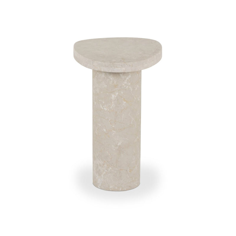 Zion End Table - Cream Marble