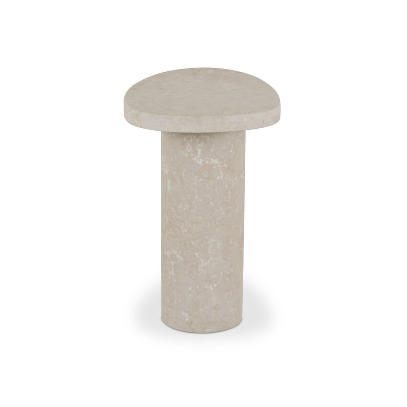 Zion End Table - Cream Marble