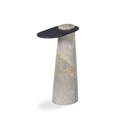 Raz End Table - Gunmetal Aluminum