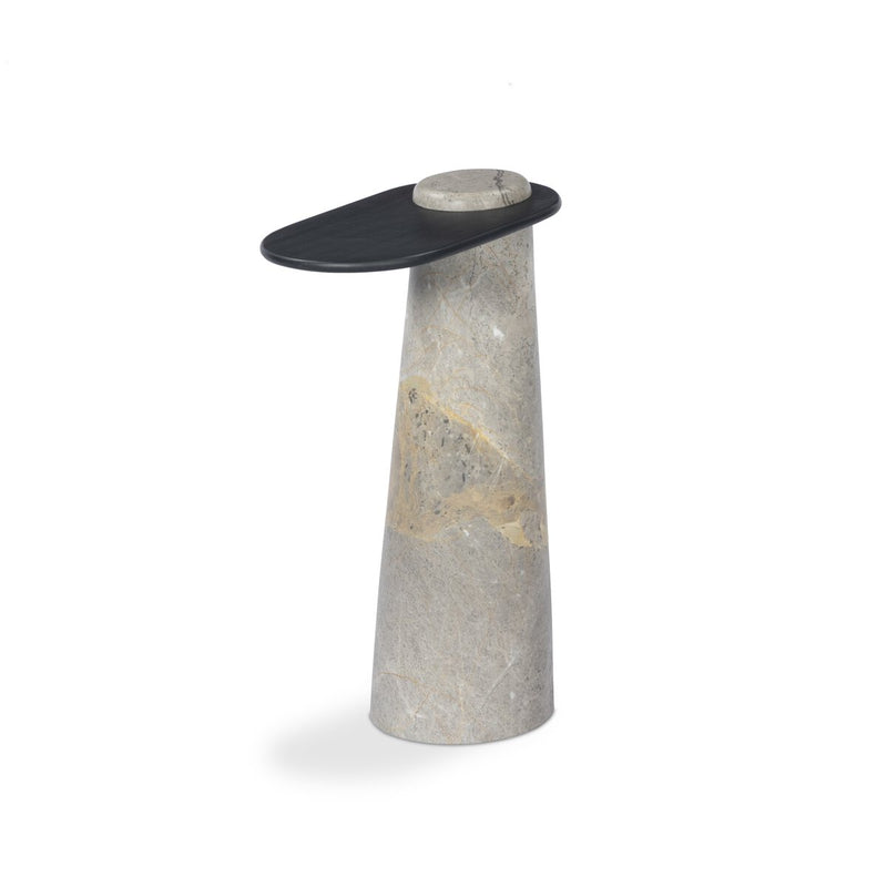 Raz End Table - Gunmetal Aluminum