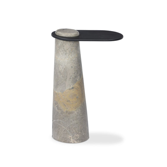 Raz End Table - Gunmetal Aluminum