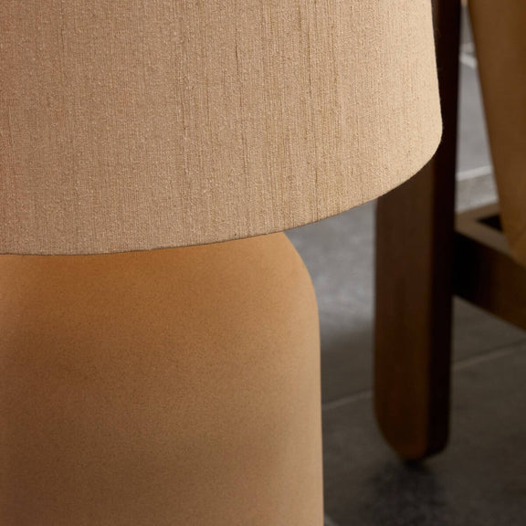 Posie Floor Lamp - Tan Speckled Ceramic