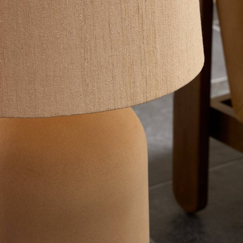 Posie Floor Lamp - Tan Speckled Ceramic