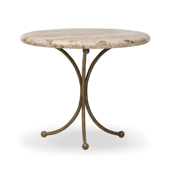 Sylas End Table - Fossil Marble