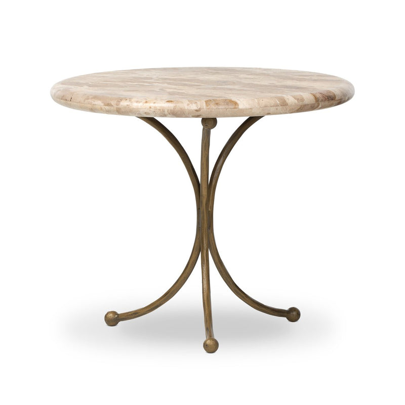 Sylas End Table - Fossil Marble