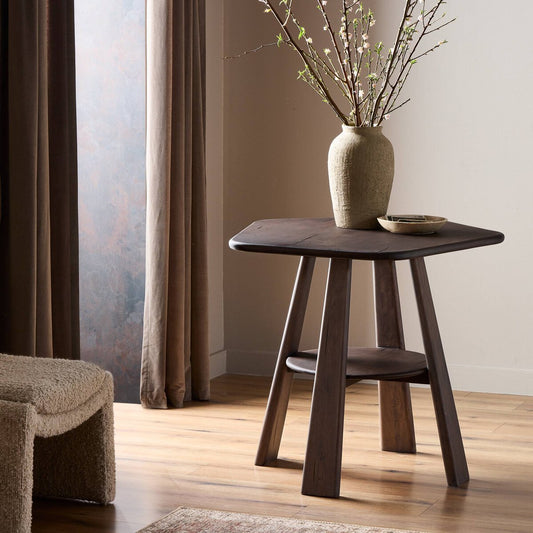 Brennon End Table - Aged Belgium Bleach