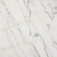 Clove End Table - Veined White Marble