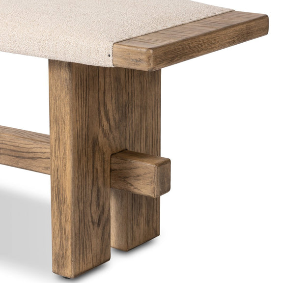 Poe Accent Bench - Hampton Cream