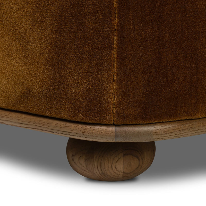 Bilbury Oval Ottoman - Monte Tobacco