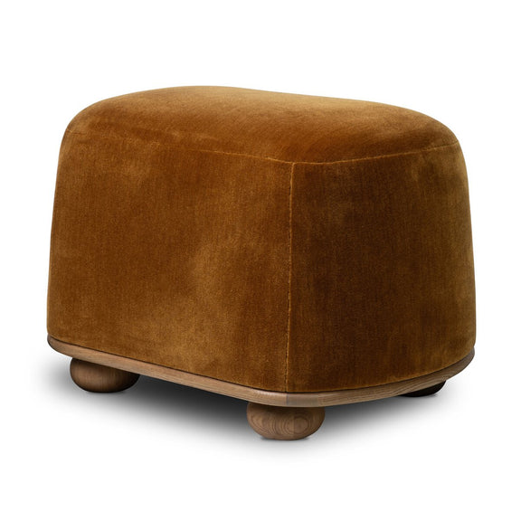 Bilbury Oval Ottoman - Monte Tobacco