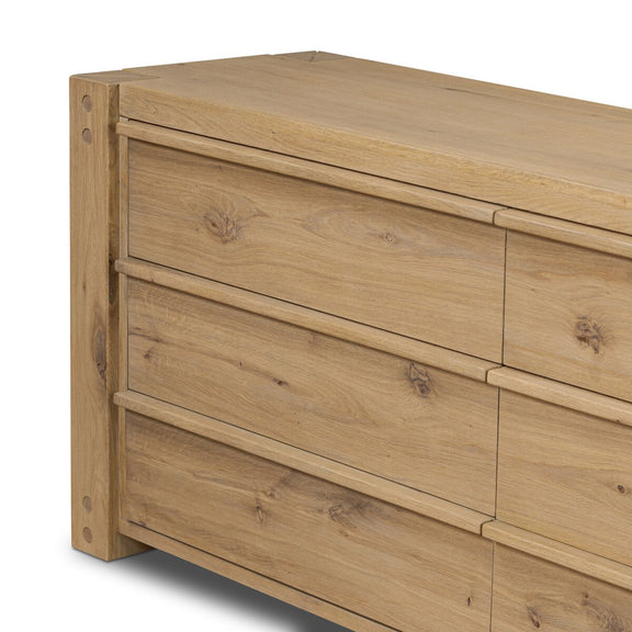 Emmer 6 Drawer Dresser - Aged Smoked Oak Veneer
