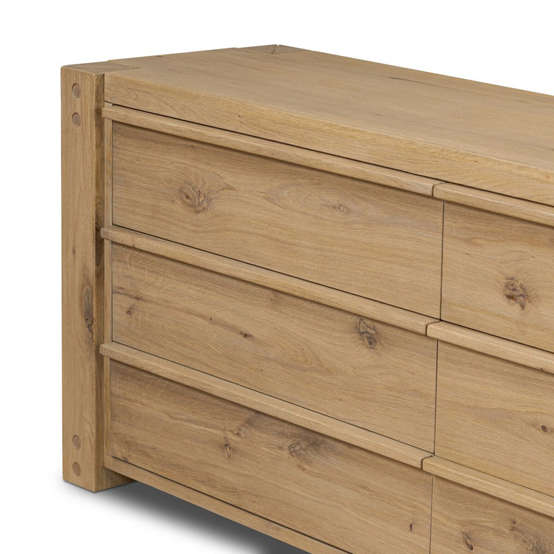 Emmer 6 Drawer Dresser - Aged Smoked Oak Veneer