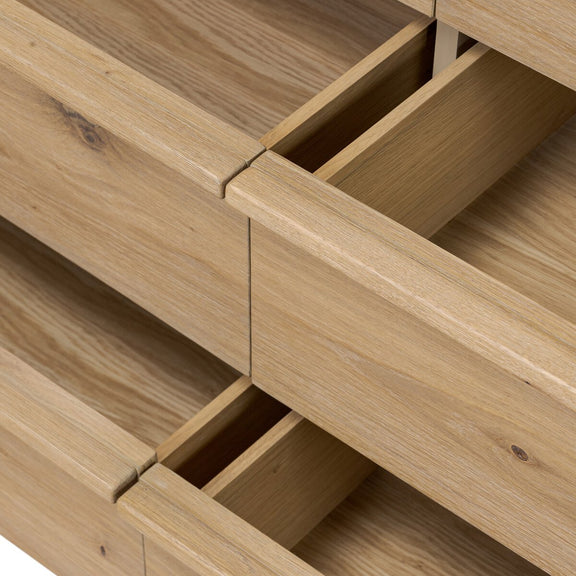 Emmer 6 Drawer Dresser - Aged Smoked Oak Veneer