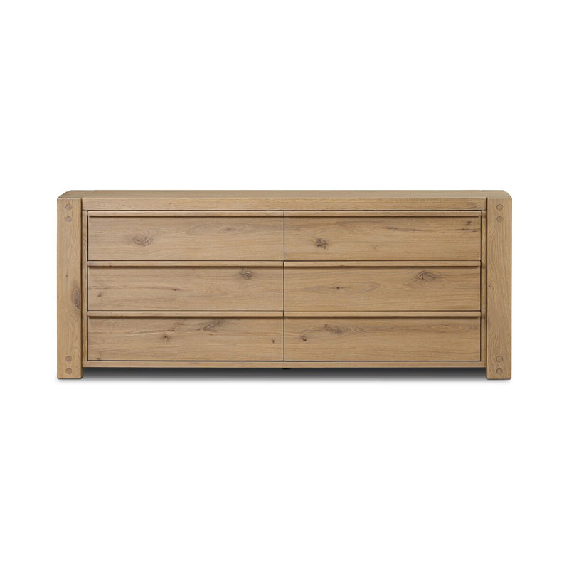 Emmer 6 Drawer Dresser - Aged Smoked Oak Veneer