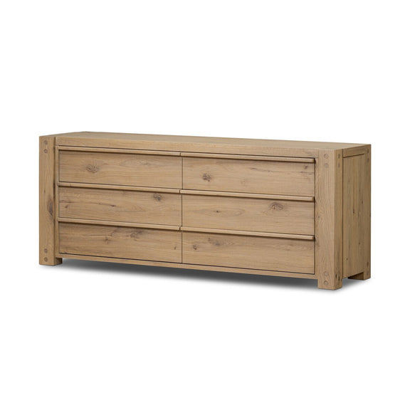 Emmer 6 Drawer Dresser - Aged Smoked Oak Veneer