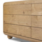Sheldon 6 Drawer Dresser - Worn Oak Veneer