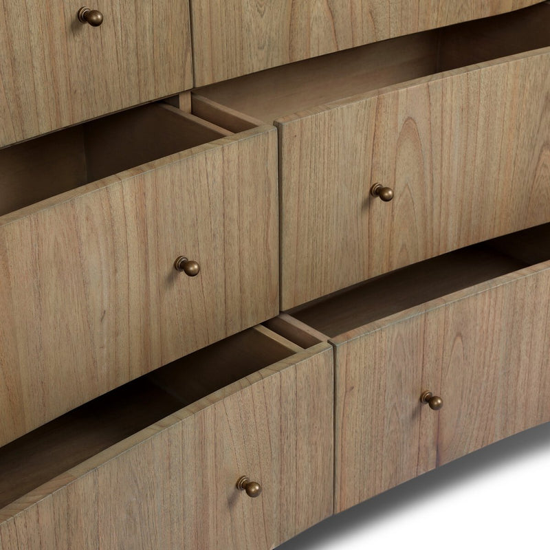 Boa 6 Drawer Dresser - Sandy Mindi Veneer