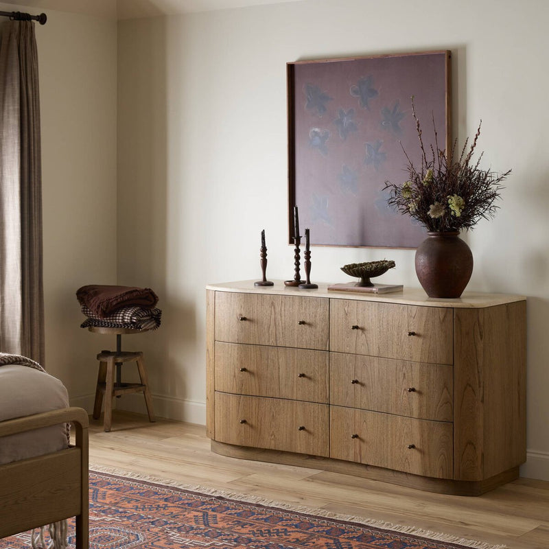 Boa 6 Drawer Dresser - Sandy Mindi Veneer