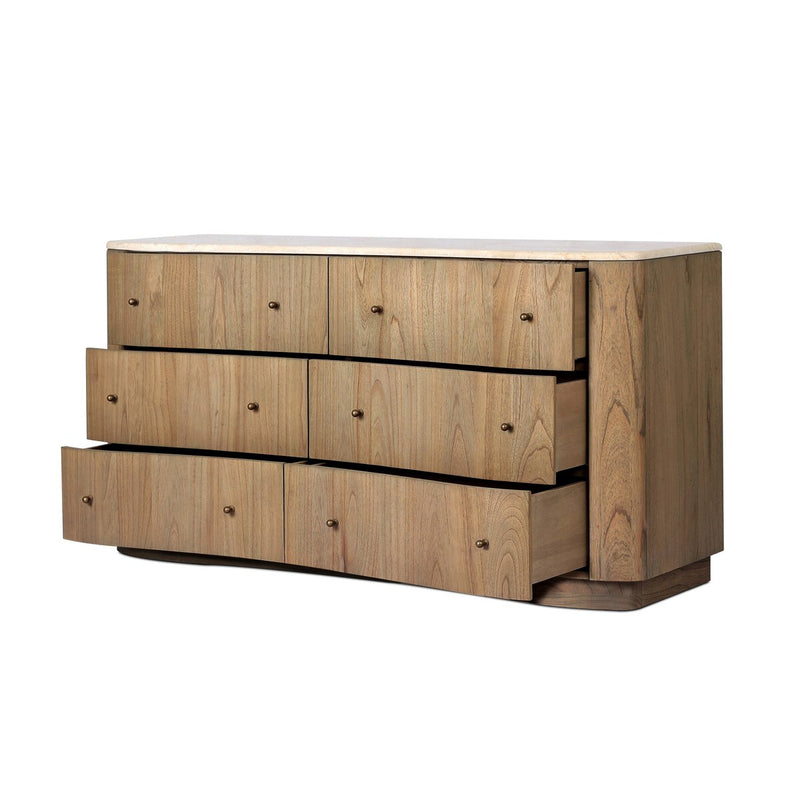 Boa 6 Drawer Dresser - Sandy Mindi Veneer
