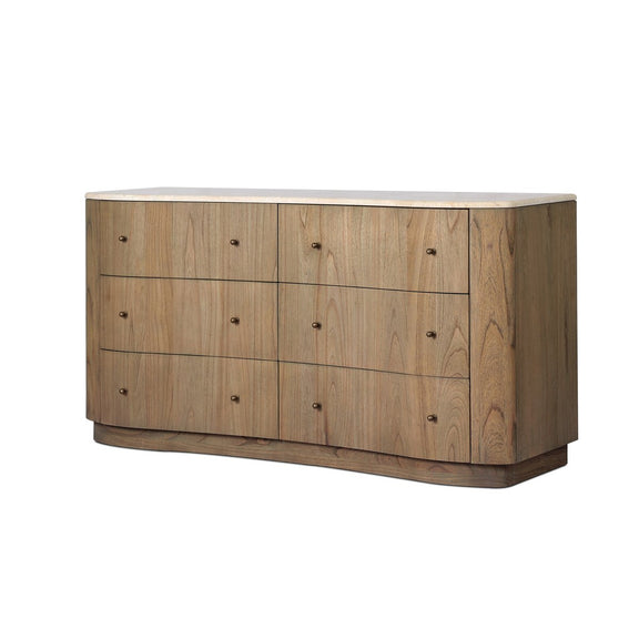 Boa 6 Drawer Dresser - Sandy Mindi Veneer