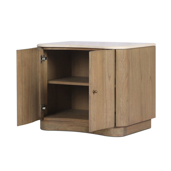 Boa Nightstand - Sandy Mindi Veneer