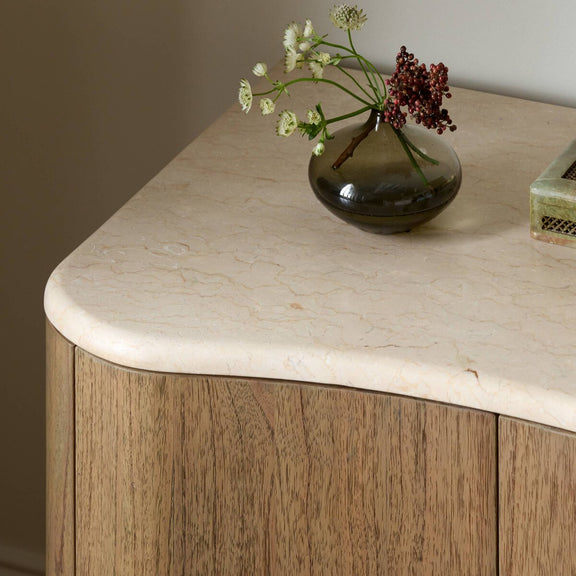 Boa Nightstand - Sandy Mindi Veneer