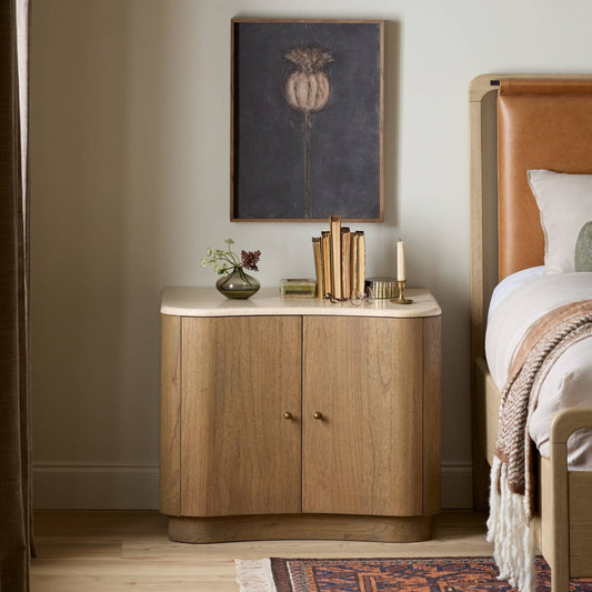 Boa Nightstand - Sandy Mindi Veneer