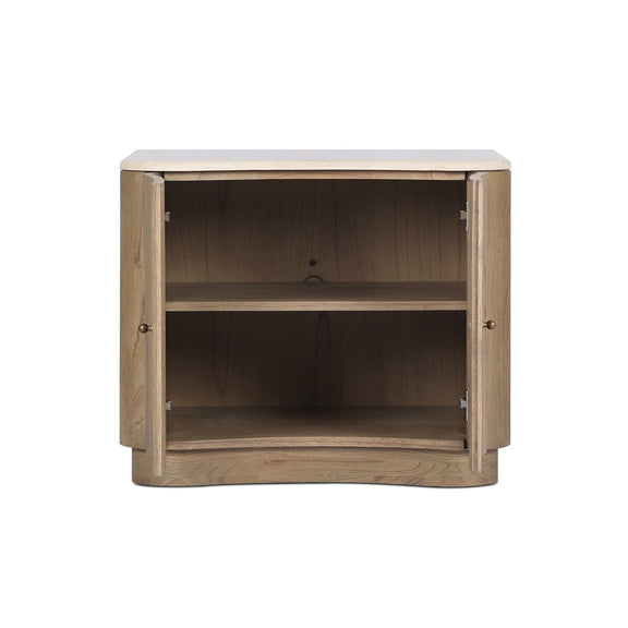 Boa Nightstand - Sandy Mindi Veneer