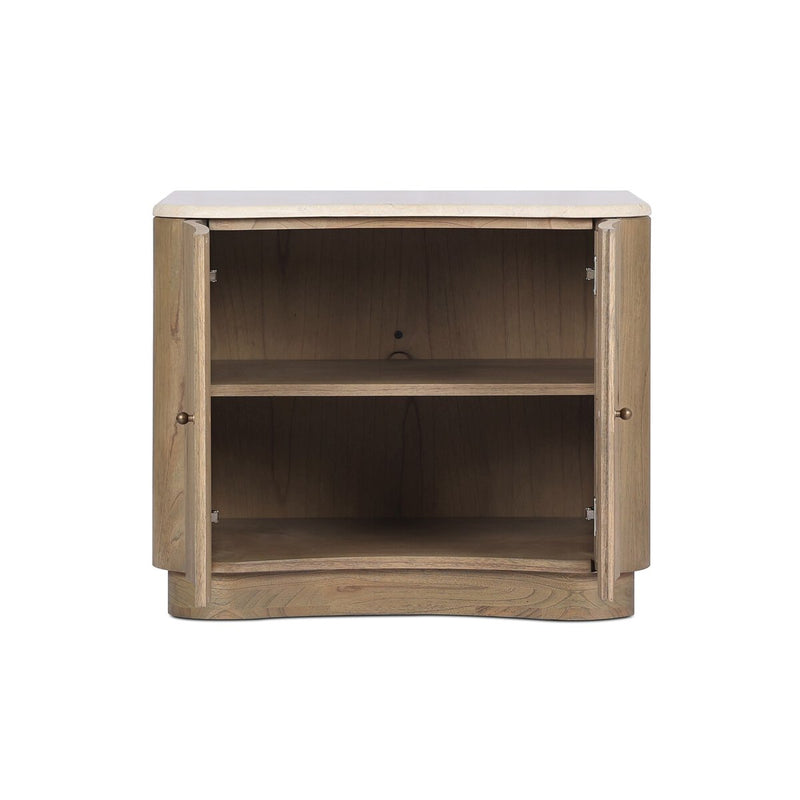 Boa Nightstand - Sandy Mindi Veneer