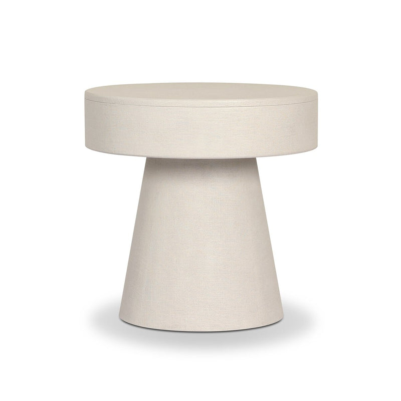 Chiro Nightstand - Ivory Painted Linen