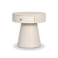 Chiro Nightstand - Ivory Painted Linen