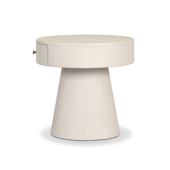 Chiro Nightstand - Ivory Painted Linen