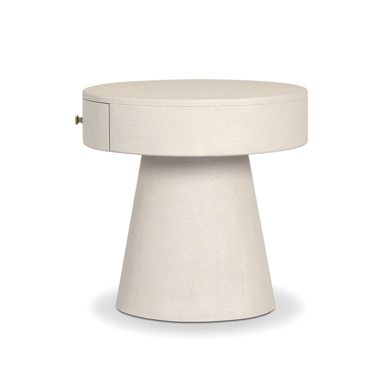 Chiro Nightstand - Ivory Painted Linen