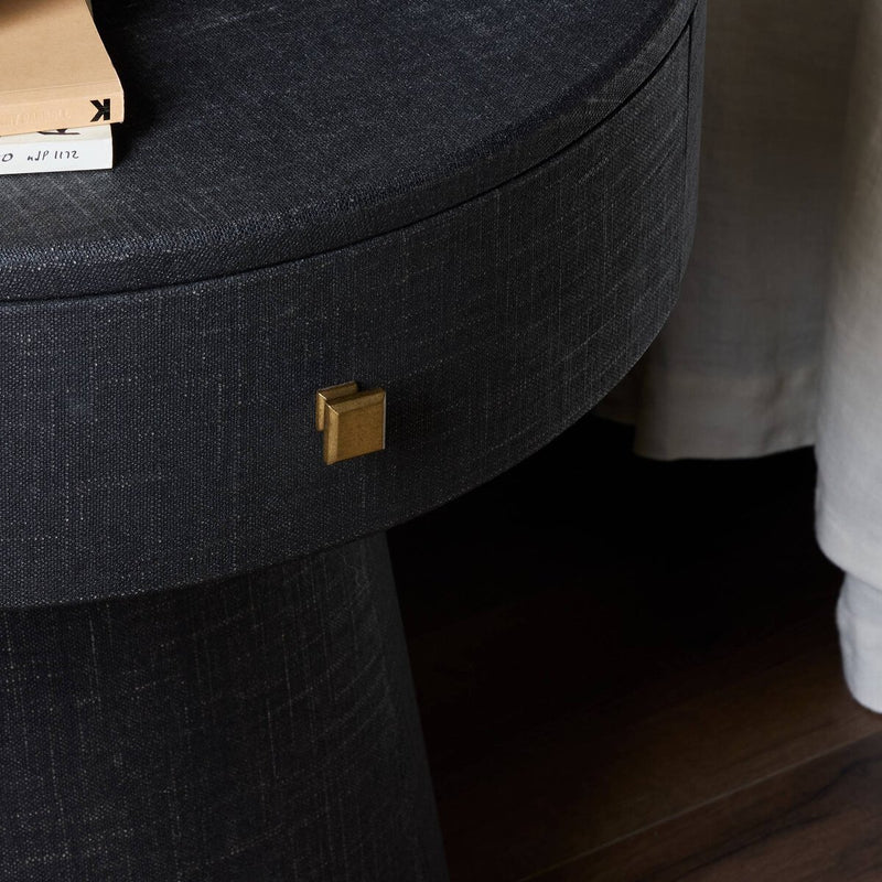 Chiro Nightstand - Black Linen