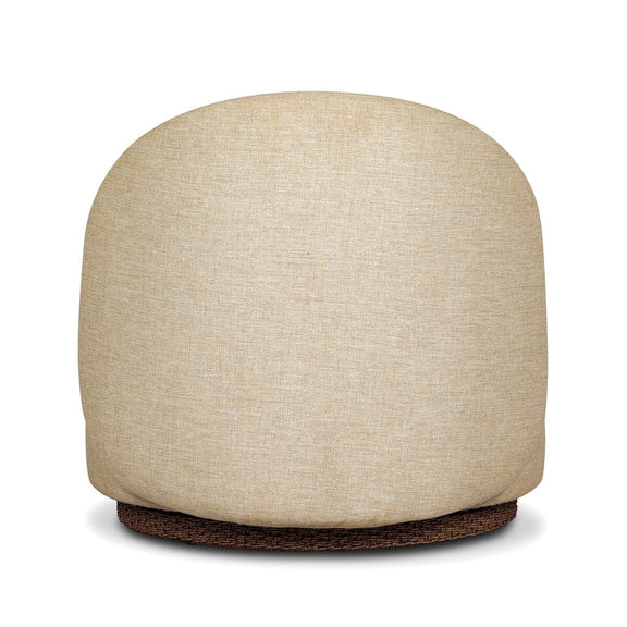 Quaid Outdoor Upholstered Swivel Chair - Alessi Buff