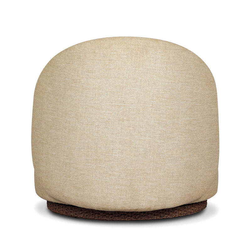 Quaid Outdoor Upholstered Swivel Chair - Alessi Buff