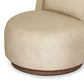 Quaid Outdoor Upholstered Swivel Chair - Alessi Buff