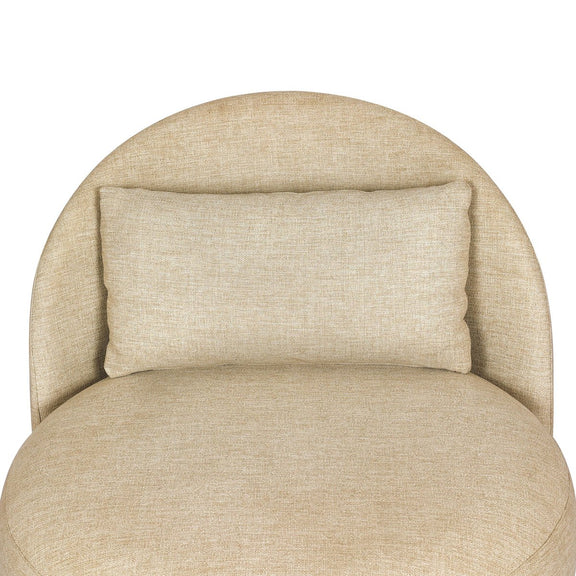 Quaid Outdoor Upholstered Swivel Chair - Alessi Buff