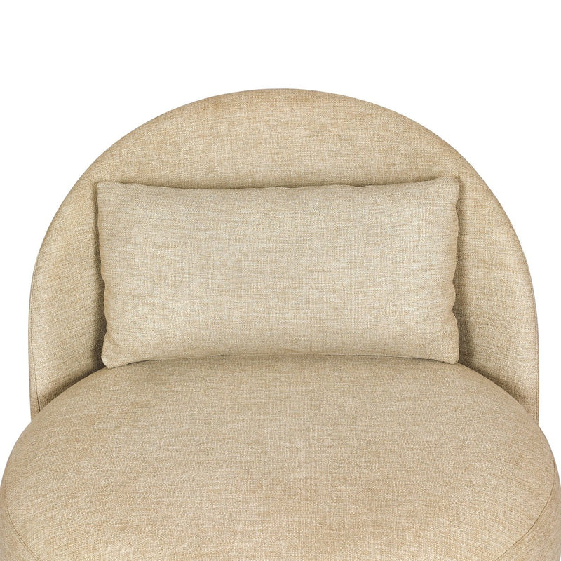 Quaid Outdoor Upholstered Swivel Chair - Alessi Buff