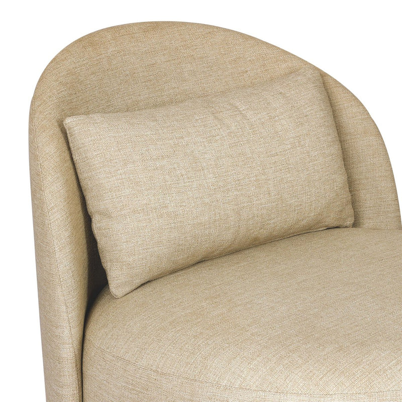Quaid Outdoor Upholstered Swivel Chair - Alessi Buff