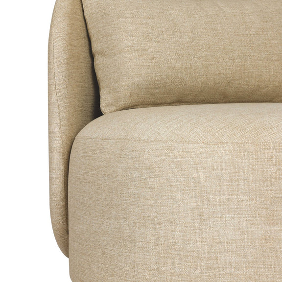 Quaid Outdoor Upholstered Swivel Chair - Alessi Buff