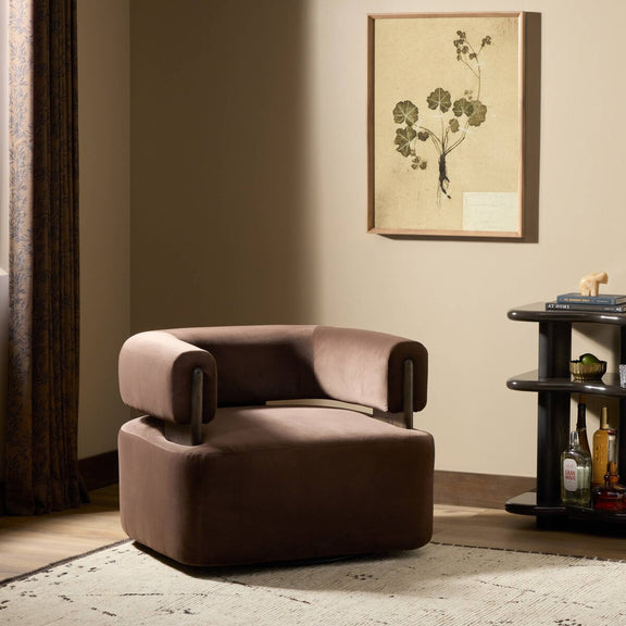 Ward Swivel Chair - Surrey Cocoa