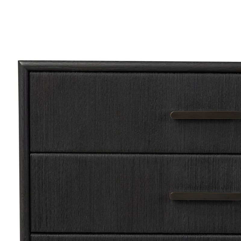 Rosenell 6 Drawer Dresser - Black Oak Veneer