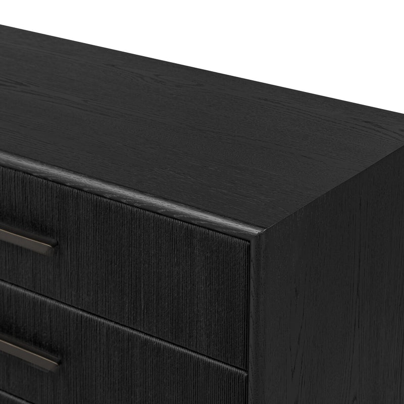 Rosenell 6 Drawer Dresser - Black Oak Veneer